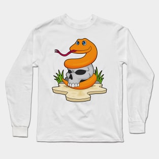 Snake with Skull Long Sleeve T-Shirt